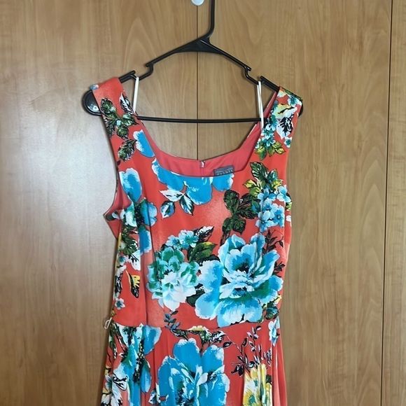 Rabbit Rabbit Rabbit Designs floral dress. Pink with blue yellow floral print - Picture 2 of 8